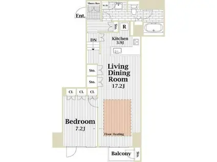 富士見イースト FUJIMI イースト(1LDK/5階)の間取り写真