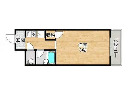 エムハイツ(1K/2階)の間取り写真