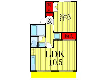 コーポ小倉(1LDK/2階)の間取り写真