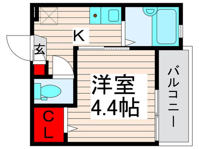 MELDIA西新井本町(1K/3階)の間取り写真