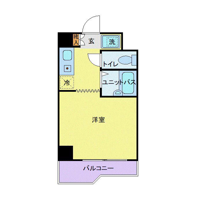 スカイコート文京小石川(ワンルーム/4階)の間取り写真