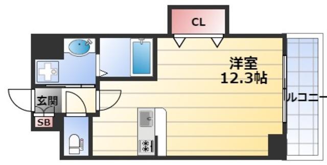 YOUSIII番館(ワンルーム/5階)の間取り写真