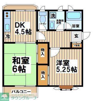 光和メゾン(1DK/1階)の間取り写真
