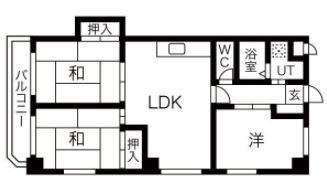 アーバニー大賀(3LDK/7階)の間取り写真
