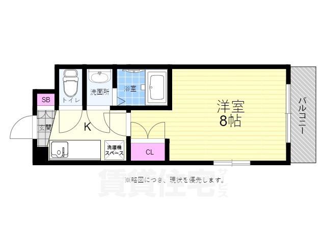ロアール榎町(1K/5階)の間取り写真