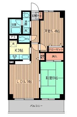 ピゼッロ(2LDK/5階)の間取り写真