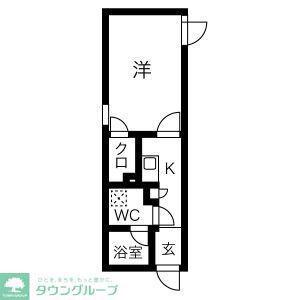 LUDENS南阿佐ヶ谷(1K/1階)の間取り写真