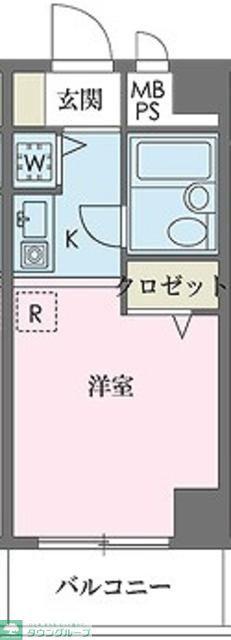ウィンベルソロ国分寺1(1K/6階)の間取り写真