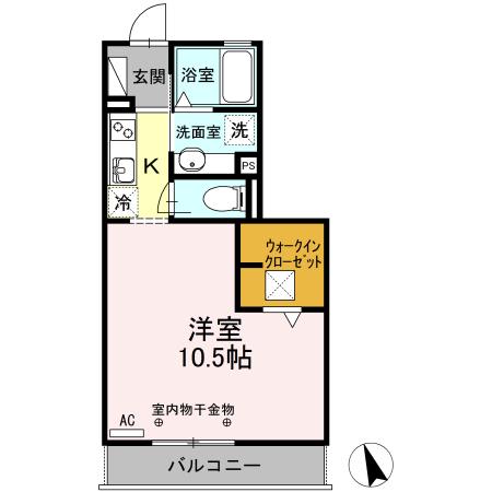 セレッサウーノ(1K/1階)の間取り写真