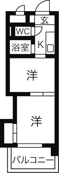 グリーンピア三郷(2K/7階)の間取り写真