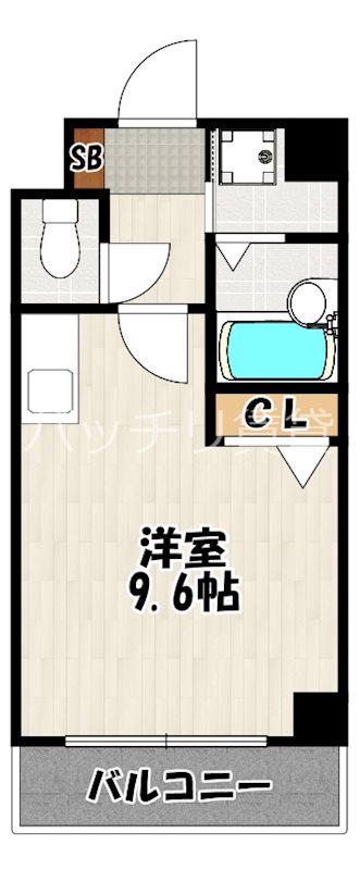 エース参番館(ワンルーム/3階)の間取り写真