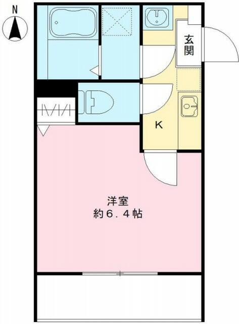グランメゾン椿(1K/1階)の間取り写真