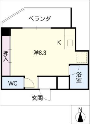 リバー・クレスト(ワンルーム/5階)の間取り写真
