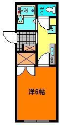 フローラ保戸野(1K/1階)の間取り写真