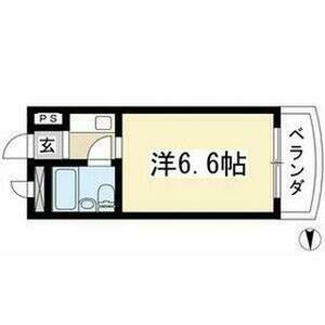 ドール豊(1K/4階)の間取り写真