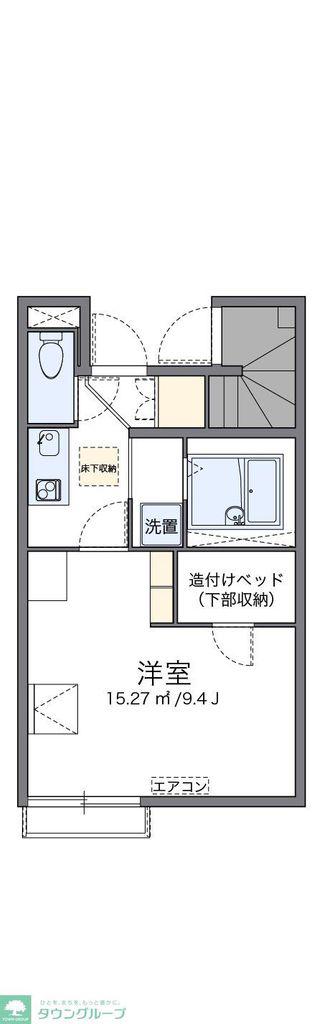 レオネクストFUJIMI V(1K/1階)の間取り写真