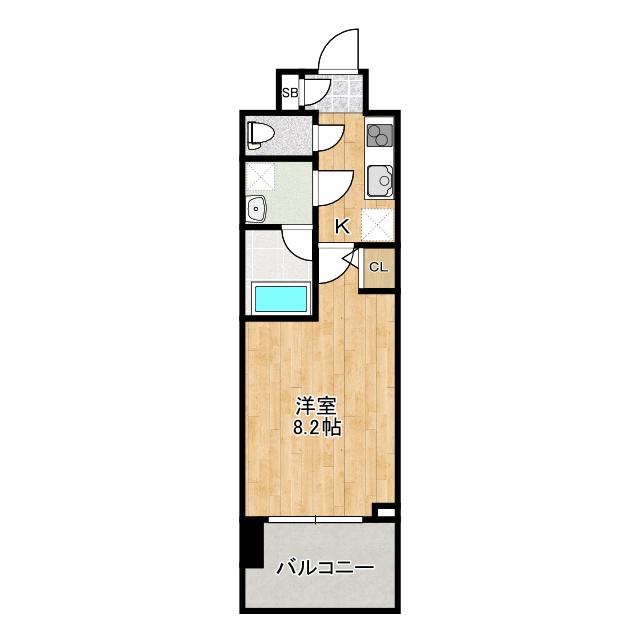 LA DOUCEUR天王寺(1K/3階)の間取り写真