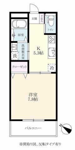 プレアデス2017(1K/1階)の間取り写真
