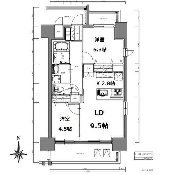 SーRESIDENCE亀島駅前BLAZE(2LDK/10階)の間取り写真