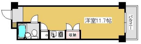 ルークレジデンス加東(1K/3階)の間取り写真