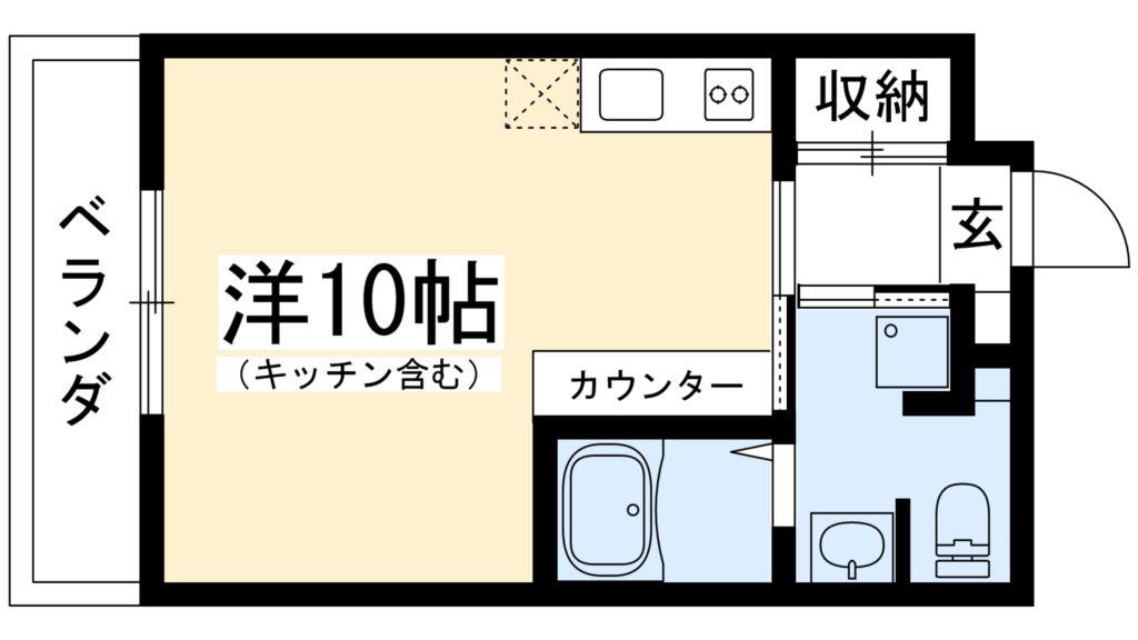 KOTI桂楽(1K/3階)の間取り写真