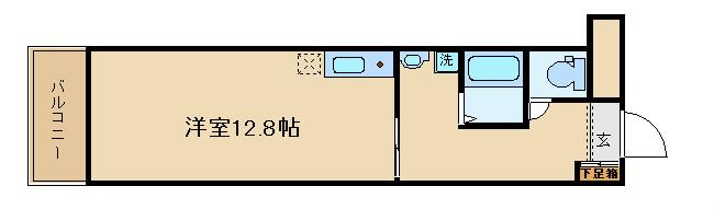エクセタコート(ワンルーム/3階)の間取り写真