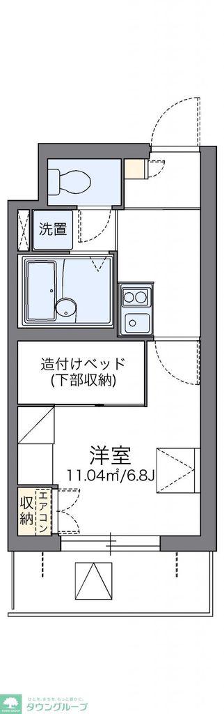 レオパレスシェル都III(1K/4階)の間取り写真