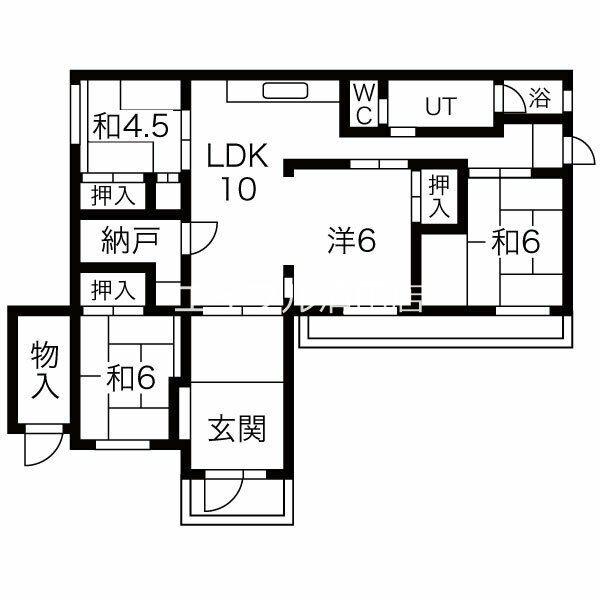 真駒内柏丘団地A9号棟(4LDK/1階)の間取り写真