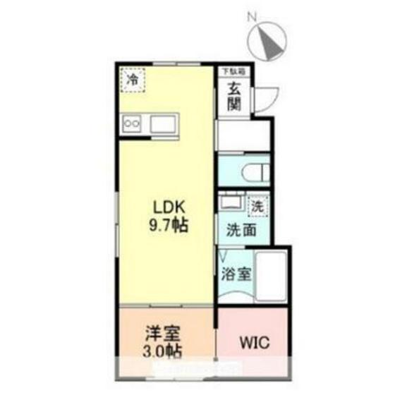 NEO 五福 A棟(1LDK/2階)の間取り写真