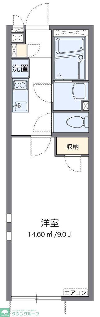 クレイノテラスハウス(1K/1階)の間取り写真