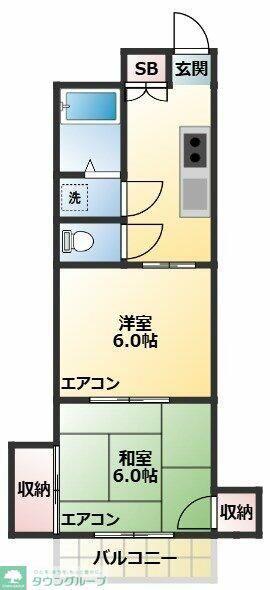 ラフォーレ町屋II(2K/3階)の間取り写真