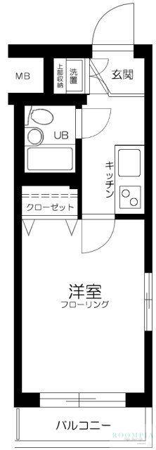 ルーブル井荻(1K/1階)の間取り写真