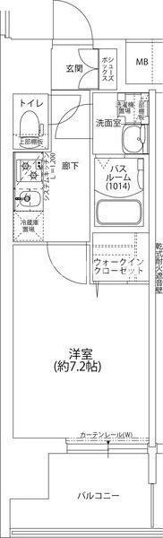 LOUIS RESIDENCE 天王寺町北(1K/11階)の間取り写真