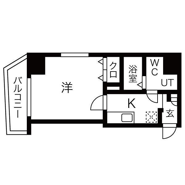 ラグゼ十三東(1K/7階)の間取り写真