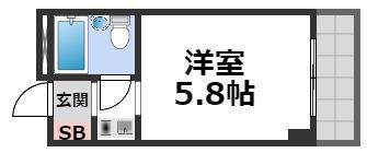 RUGGER PALACE寺田町(ワンルーム/9階)の間取り写真