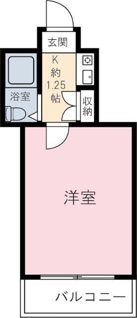 ホワイトヒルズ(1K/3階)の間取り写真