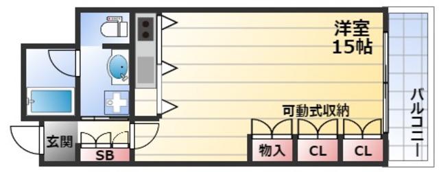 ベリーモンテ新大阪(1K/3階)の間取り写真