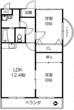 ルシア天神山(2LDK/5階)の間取り写真