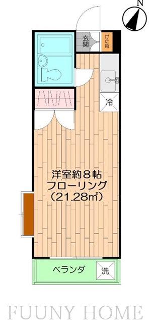 リザンハイツ(1K/3階)の間取り写真