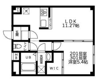 ウィズリー押上(1LDK/2階)の間取り写真