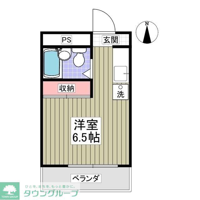 高橋ビル(ワンルーム/4階)の間取り写真