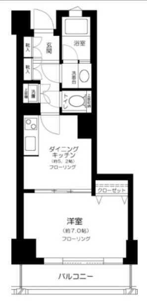 アールケープラザ新横浜スリー(1DK/3階)の間取り写真