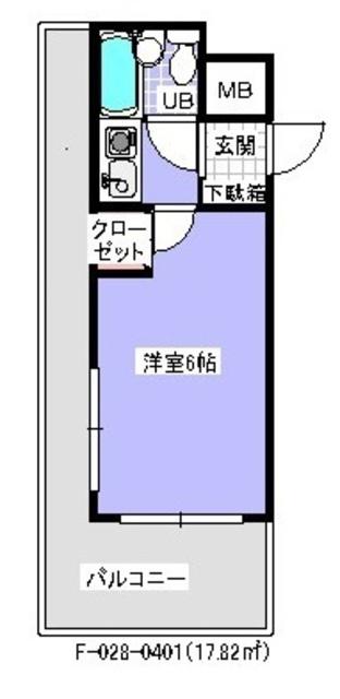 グランフィールド南行徳(1K/4階)の間取り写真