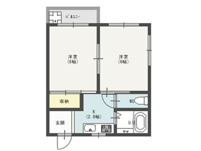コーポ日の出(2K/3階)の間取り写真