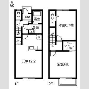 PLUSSUM COURT前田町(2LDK/1階)の間取り写真