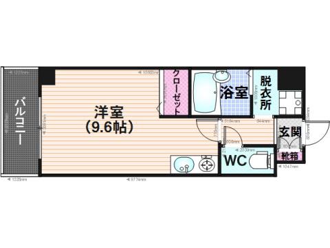 エース参番館(ワンルーム/6階)の間取り写真
