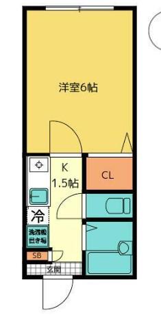 スカラベ新宿(1K/1階)の間取り写真