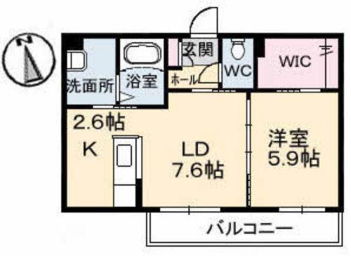 シャーメゾンフィオーレ(1LDK/1階)の間取り写真