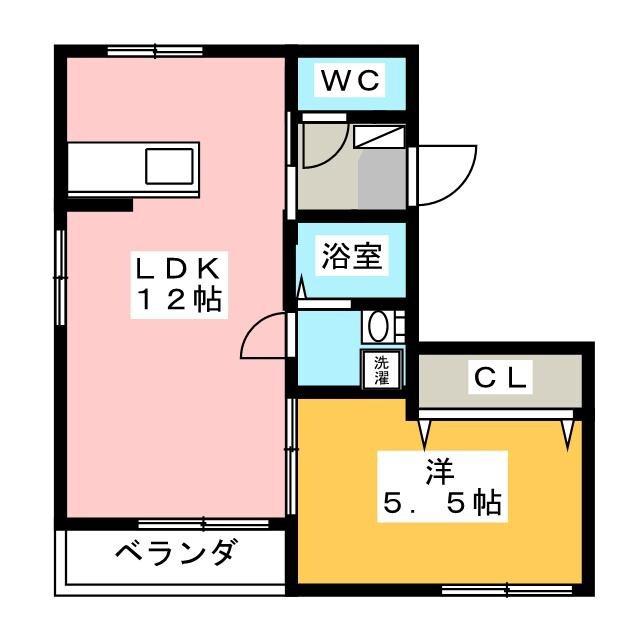 PEACE FULNESS(1LDK/1階)の間取り写真