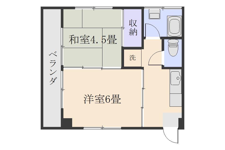 小野ビル(2K/3階)の間取り写真